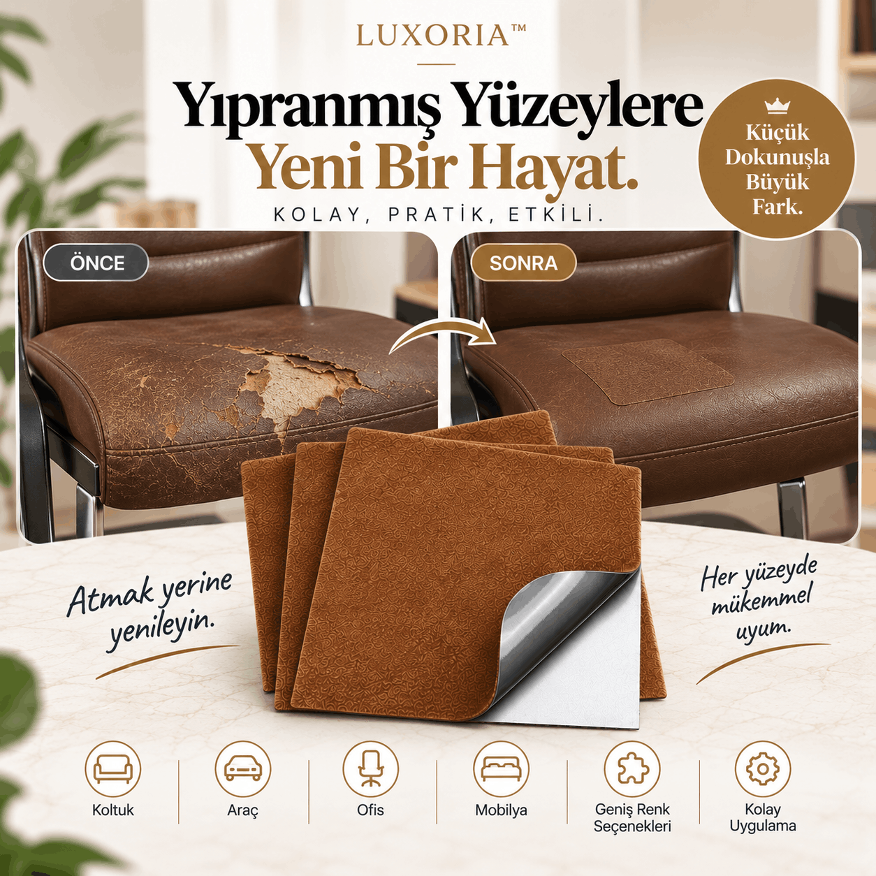 Luxoria™ - Kendinden Yapışkanlı Deri Yenileme Bandı